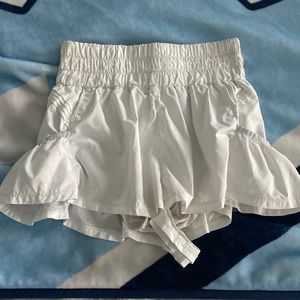 White Free People Movement Get Your Flirt On Shorts